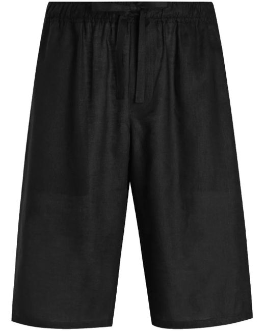 Dolce & Gabbana Black Linen Shorts for men