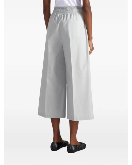 Liviana Conti White Omar Elasticated-Waistband Cropped Trousers