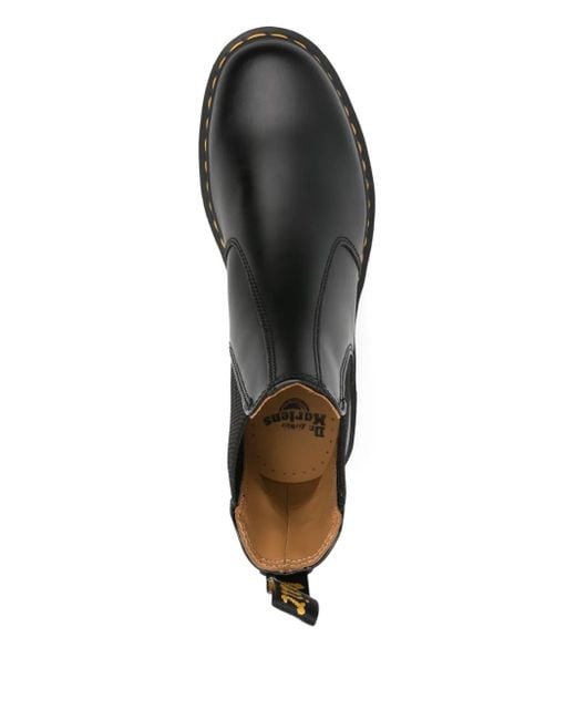 Dr. Martens Black Elastic-Sided Leather Boots for men