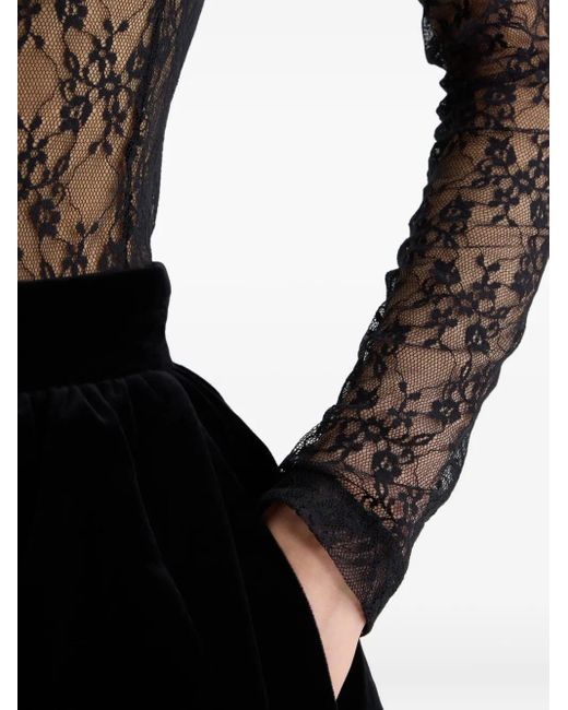 Patou Black Bloomer-Effect Mini Skirt