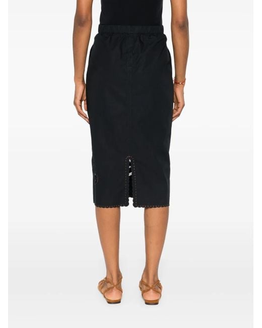 Vita Kin Black Sisi Midirock Aus Baumwolle