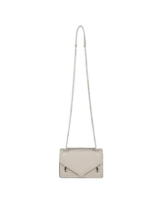 Kat Maconie White Evelyn Stud-Embellished Leather Shoulder Bag