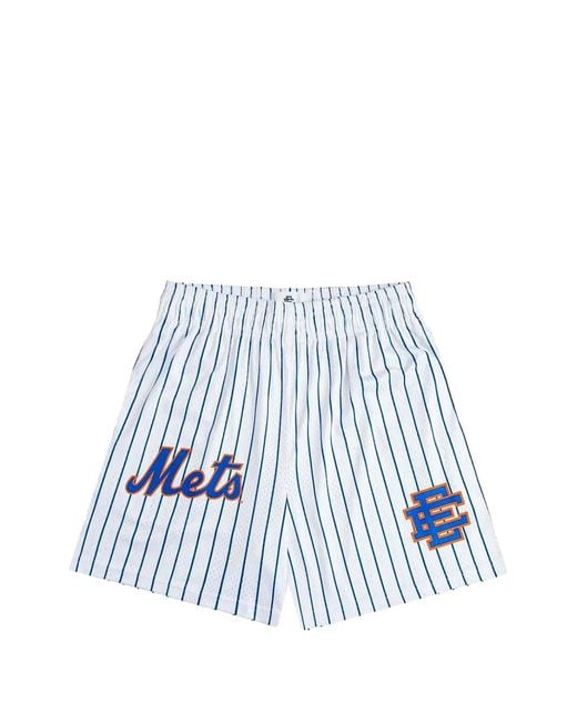 Eric Emanuel Blue Xee New York Mets Pinstripe Shorts for men