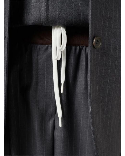 Miu Miu Broek Met Krijtstreep in het Gray