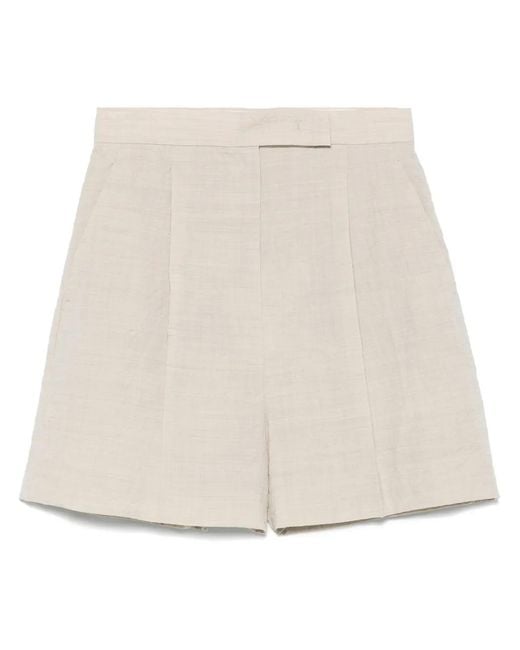 Max Mara Natural Wool Shorts