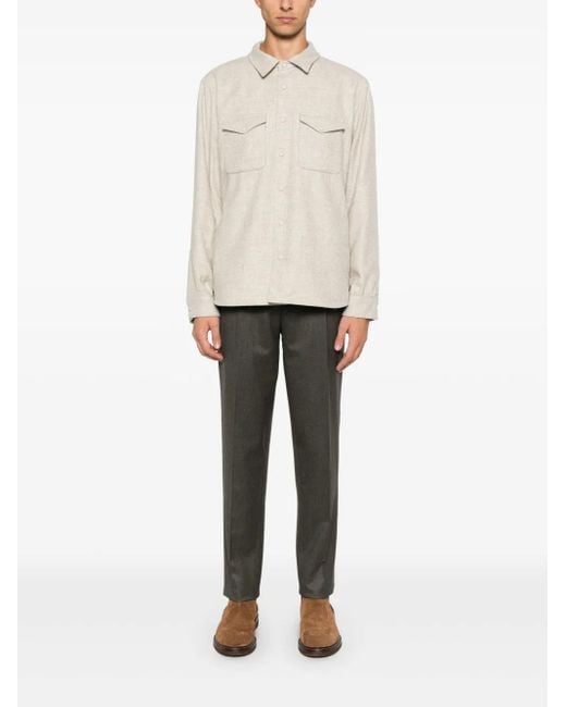 Eraldo White Padded Shirt for men