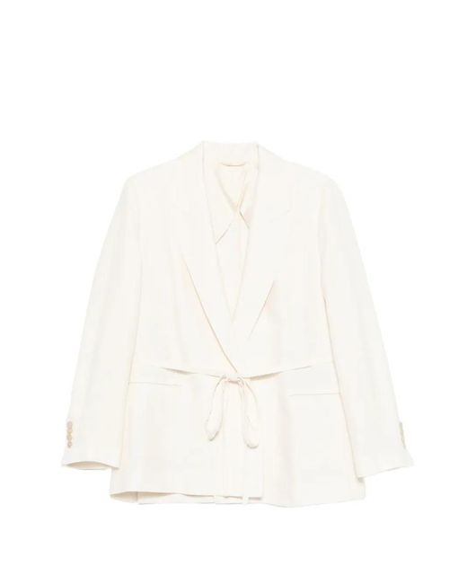 Seventy White Tie-Waist Jacket
