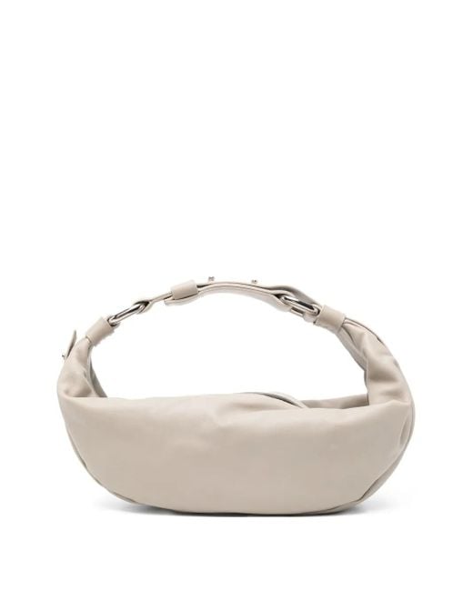 Vic Matié White Schultertasche Aus Leder