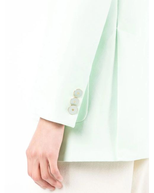 Casablanca Green Ribbed-Trim Single-Breasted Blazer for men