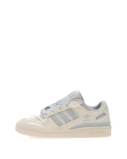 Adidas White Forum Low Lace-Up Sneakers