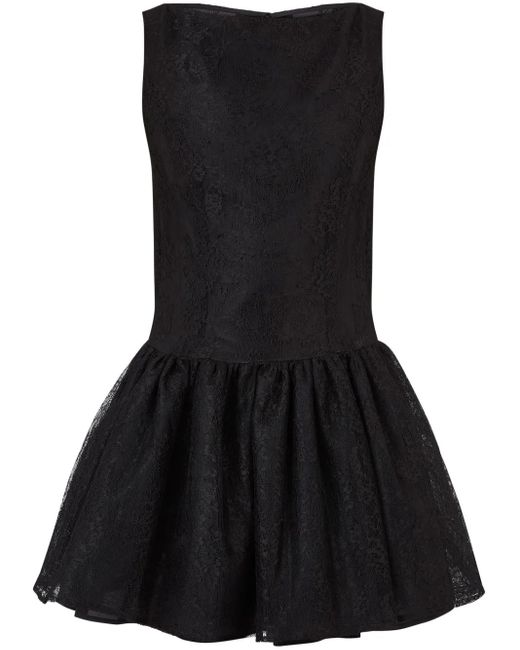 Nina Ricci Women's Black Peplum-Hem Mini Dress