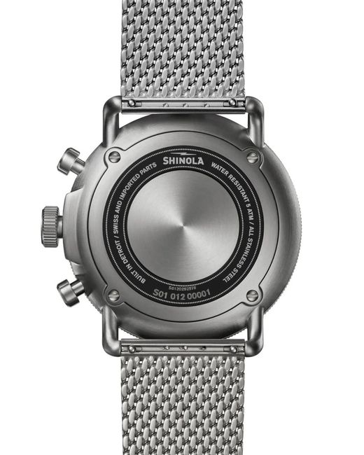 Shinola Blue Canfield Model C56 2 Eye Chrono 43Mm for men