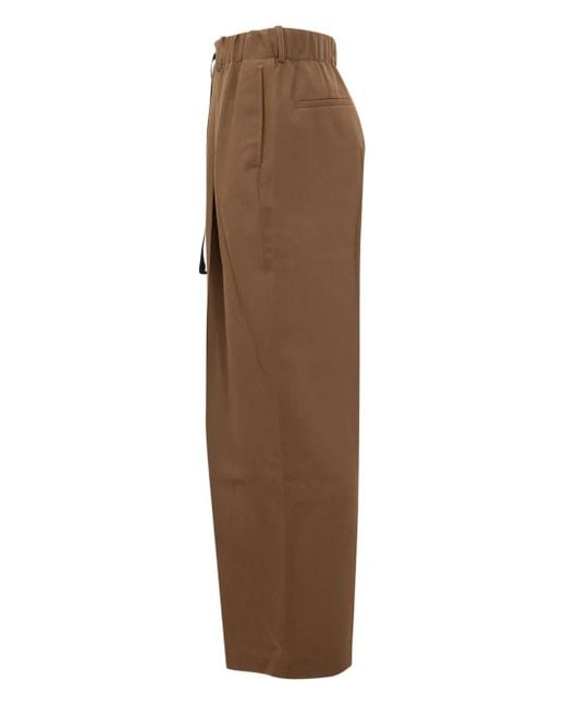 Studio Nicholson Brown Elasticated-Drawcord Trousers for men
