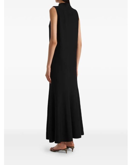 Khaite Black Robe Margo À Design Sans Manches