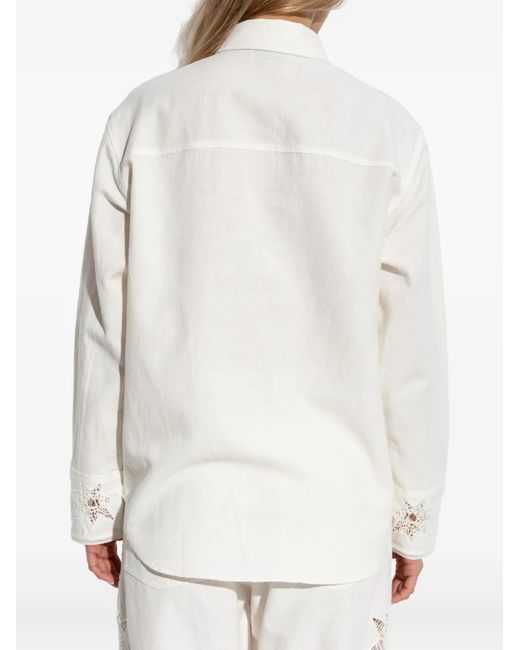 Zadig & Voltaire White Embroidered Detail Shirt