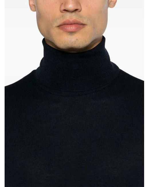 Roberto Collina Black Merino-Wool Sweater for men