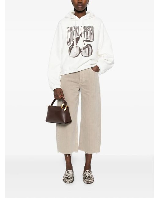 Dorothee Schumacher White Cherry-Print Hooded Top