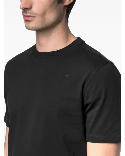 K-Way Black Logo-Print T-Shirt for men