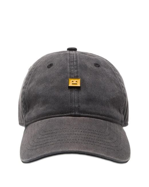 Acne Gray Logo-Patch Cap