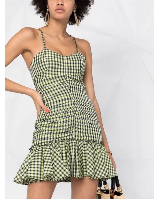 Philosophy Di Lorenzo Serafini Yellow Gingham Check Print Minidress