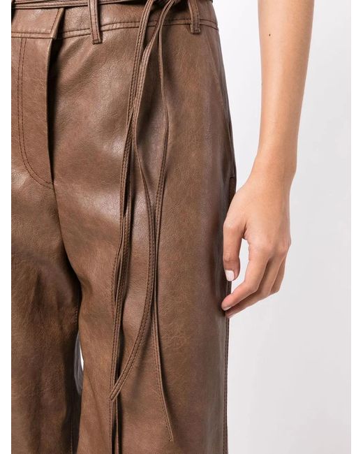 Rejina Pyo Brown Cyrus Straight-Leg Trousers
