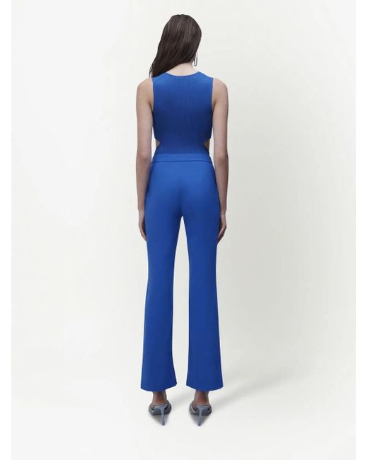 Jonathan Simkhai Blue Carmine Flared Trousers