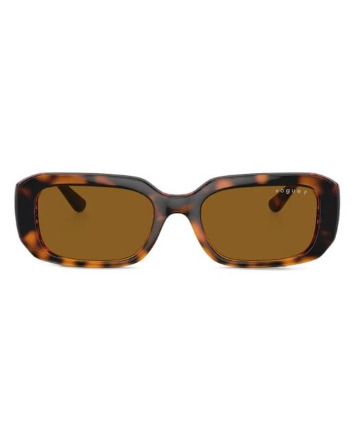 Lunettes De Soleil À Monture Rectangulaire Vogue Eyewear en coloris Brown