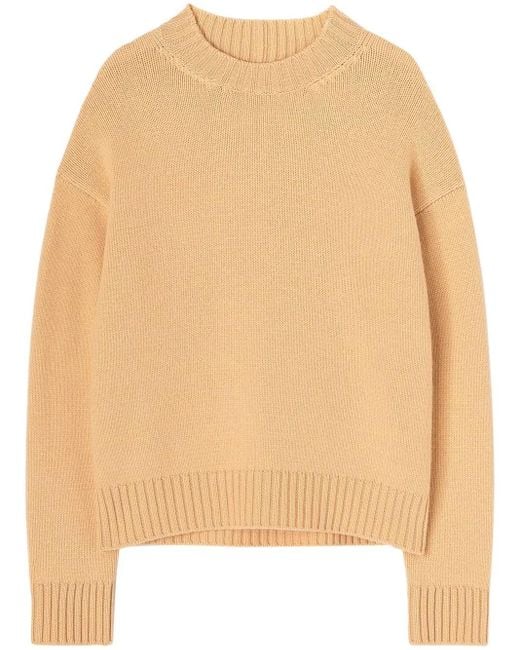 Jil Sander Natural Extra-Long Sleeve Sweater