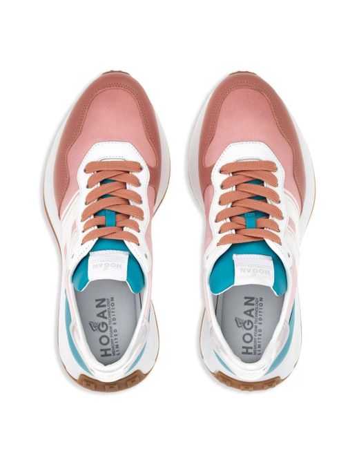 Hogan Pink H641 Leather Sneakers