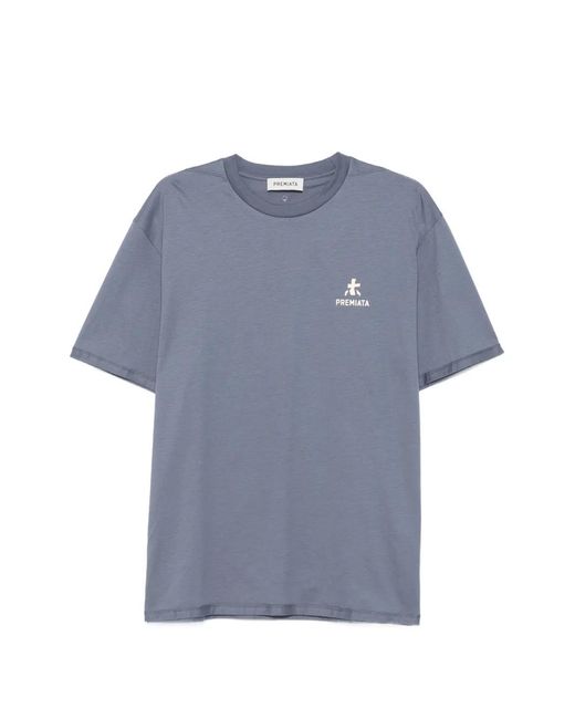 Premiata Blue Logo-Print T-Shirt for men