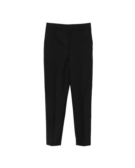 Moschino Black Pressed-Crease Virgin-Wool Trousers