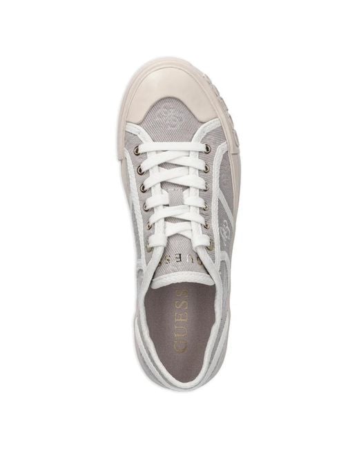 Guess White Issah Panelled Sneakers