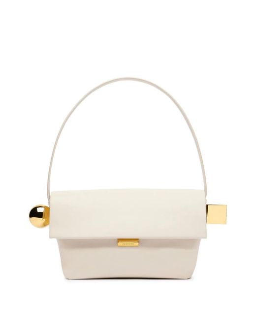 Jacquemus White Le Rond Carré Schultertasche