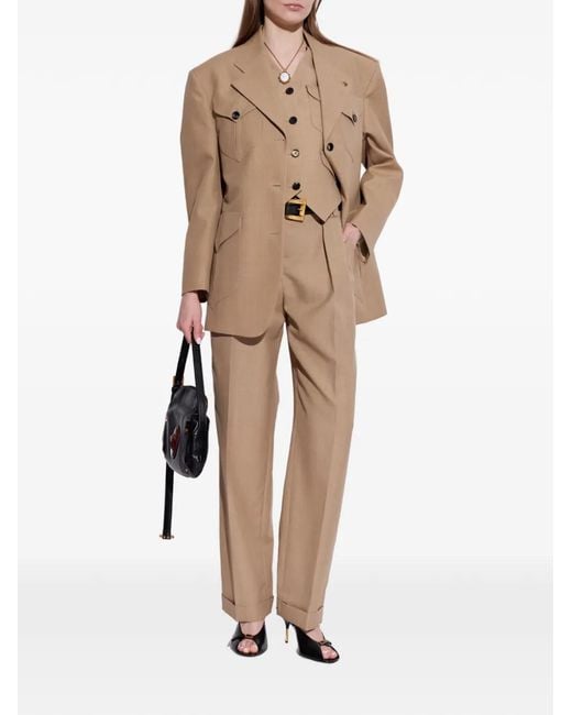 Versace Natural Buttoned Pocket Jacket