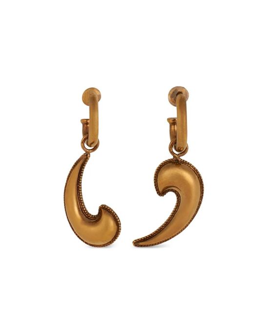 Etro Metallic Paisley Drop Earrings
