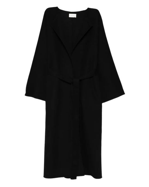 The Row Black Nilsat Belted Cashmere Coat