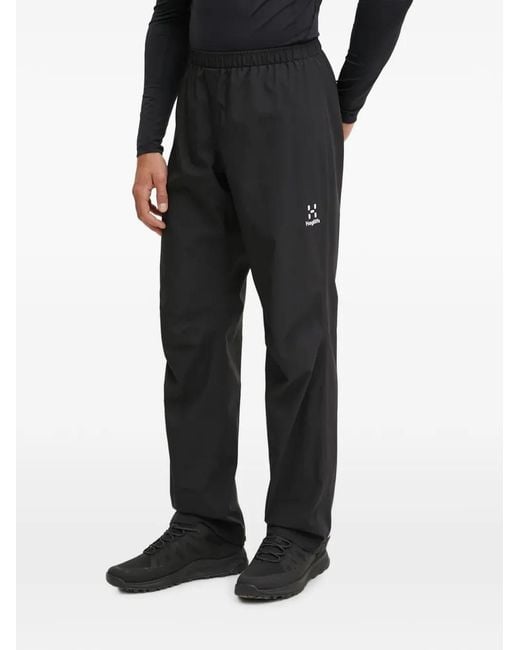Haglöfs Black Logo-Detail Track Pants for men