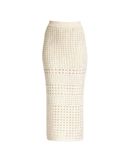Liu Jo White Openwork Skirt