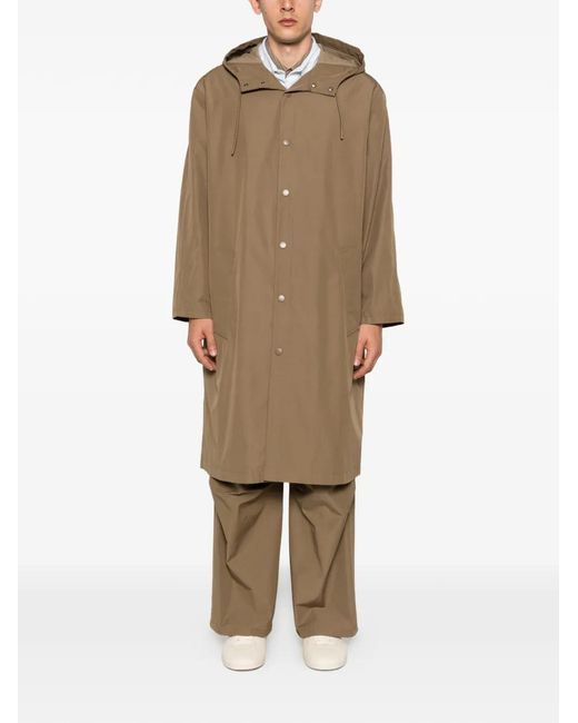 A.P.C. Natural Hooded Button Coat for men