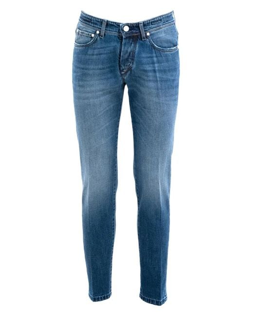 Jean En Coton Stretch Barba Napoli pour homme en coloris Blue