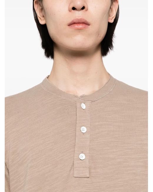Rag & Bone Natural Classic Flame Henley Polo Shirt for men