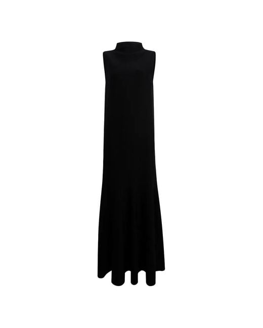Khaite Black Robe Margo À Design Sans Manches