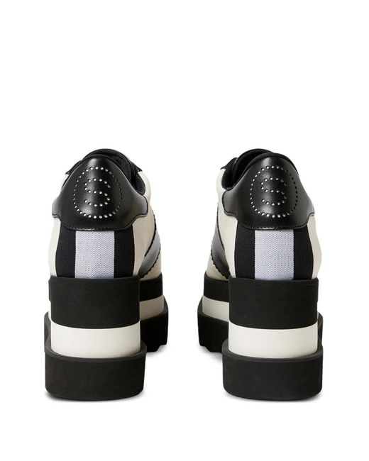 Stella McCartney Black Sneak-Elyse Canvas Platform Sneakers