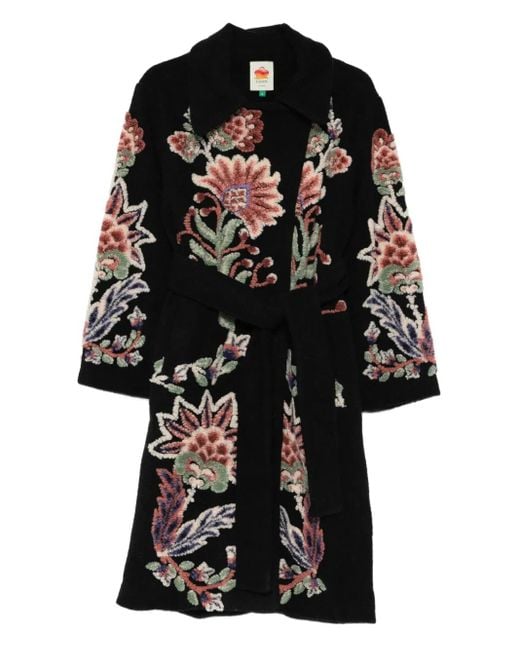 Farm Rio Jas Met Geborduurde Bloemen in het Black