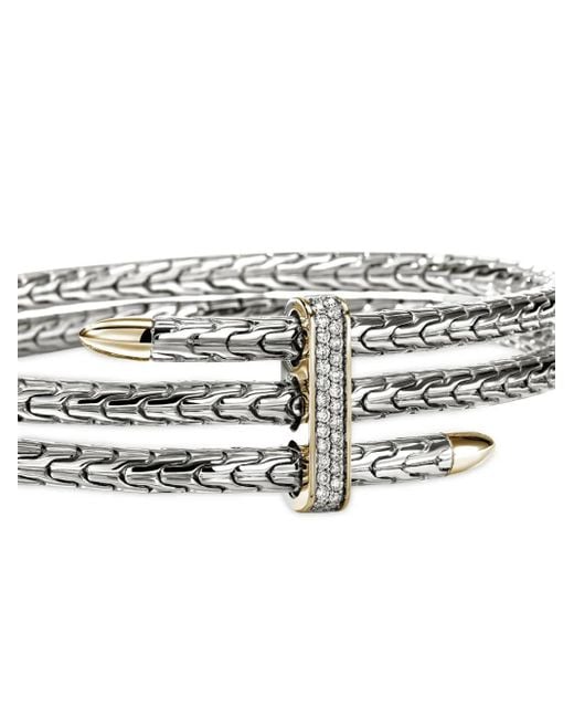 Bracciale Rigido Spear Double Flex di John Hardy in Gray