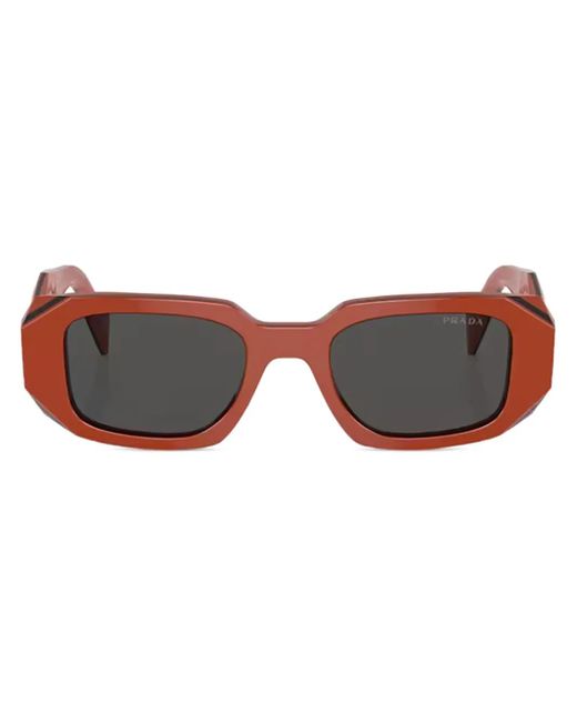 Prada Brown Lunettes De Soleil À Monture Géométrique