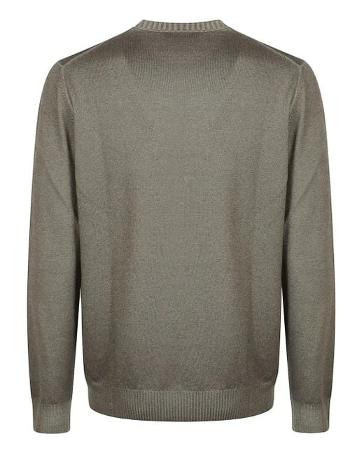 Fay Gray Wool Crew-Neck Sweater for men