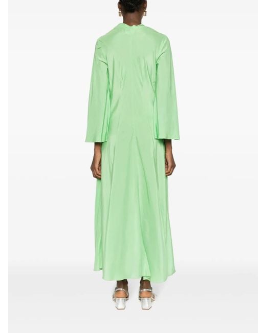 Forte_forte Green Habotai Silk Dress