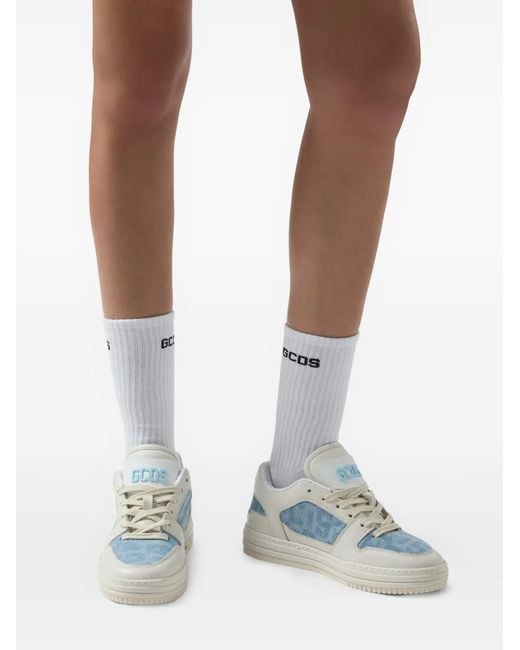 Gcds Blue Chunky Lace-Up Sneakers