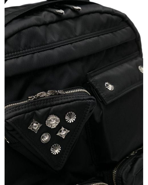 Toga Virilis Black X Porter Stud-embellishment Backpack for men